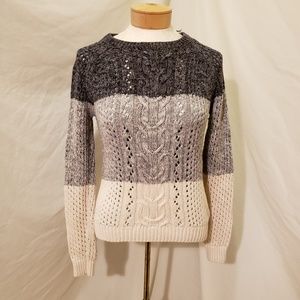 XXI, 100% cotton color bock knit sweater